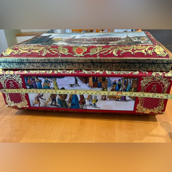 E. OTTO SCHMIDT LARGE EMPTY LUBKUCHEN TIN MADE IN WEST GERMANY 1984 NURNBERG - Picture 16 of 16